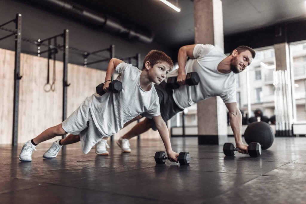 Kids having fun in gym